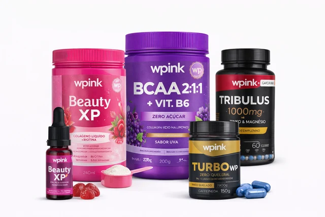Kit WPink Wesha Chá Verde e Abacaxi + 2 Cabelos e Unhas